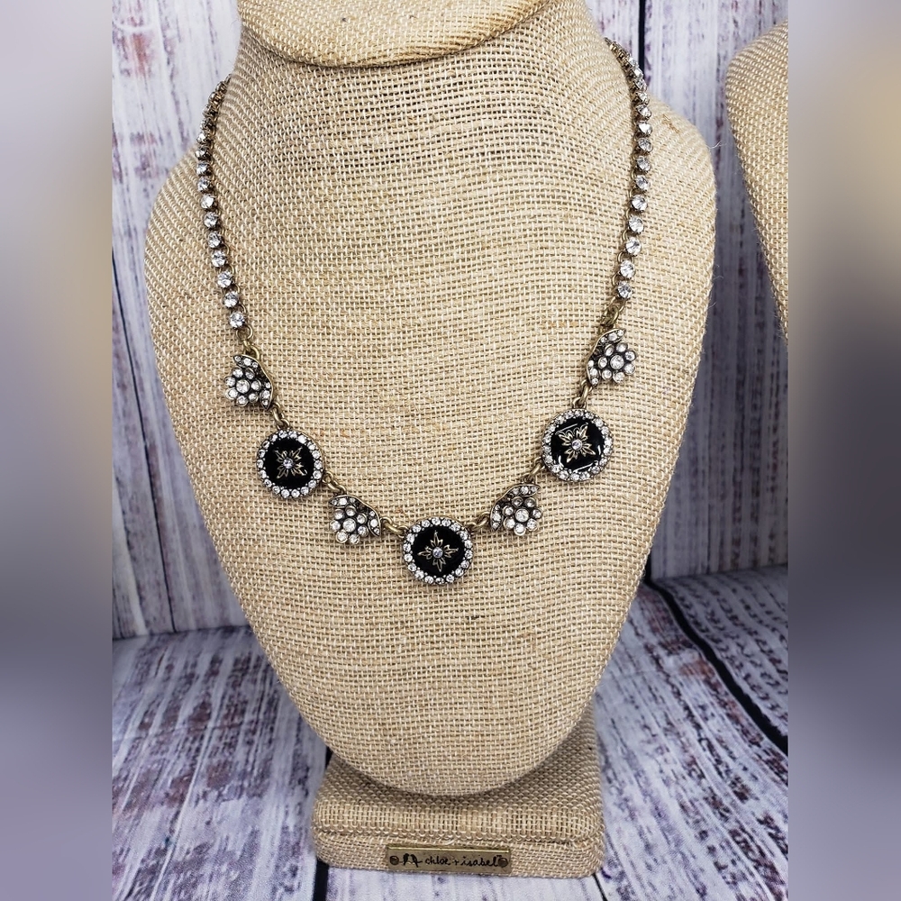 Chloe + Isabel Black and Silver Statement Necklace